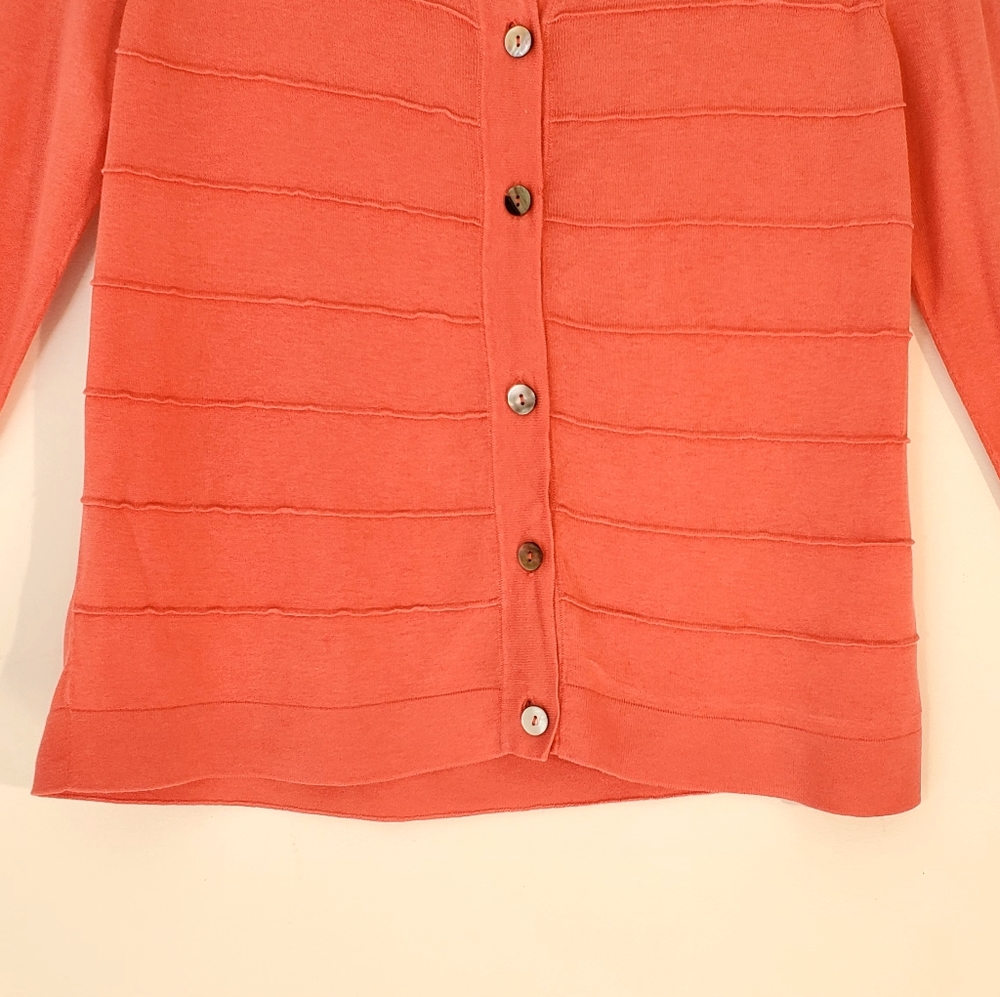 Pure Collection Silk Button Cardigan - Picture 3 of 10